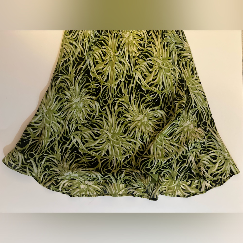 Vintage 2000s Nicole Miller NYC Black & Green Floral Dress - Picture 12 of 14